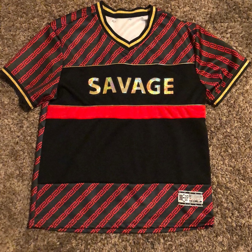 M. Society+Mad City SAVAGE T-shirt L